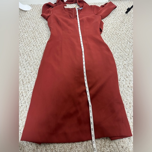 ANTONIO MELANI Burnt Orange Long Sleeve Dress Polyester size 4 - Picture 6 of 7